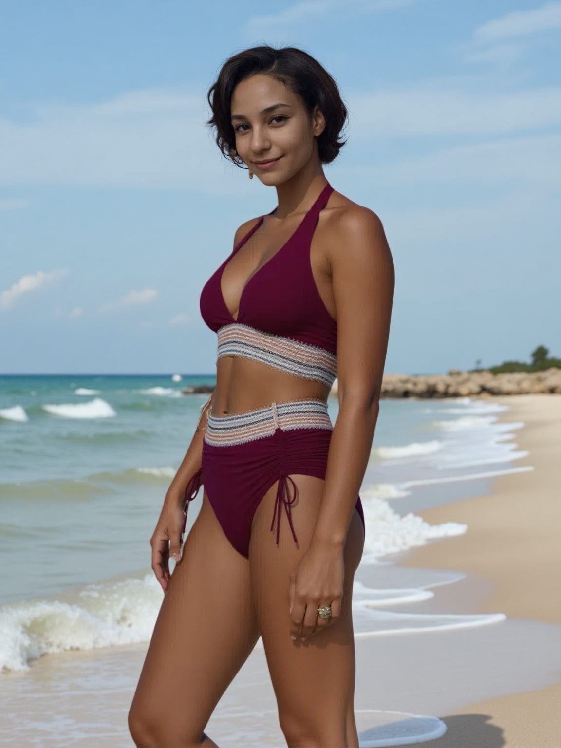 Costum de baie sculptant – Stil și suport garantat