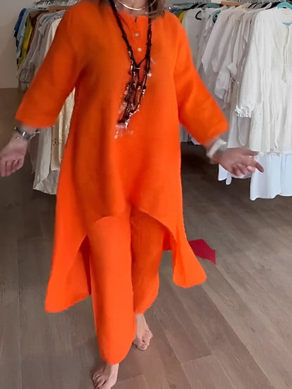 Set costum pantaloni din in